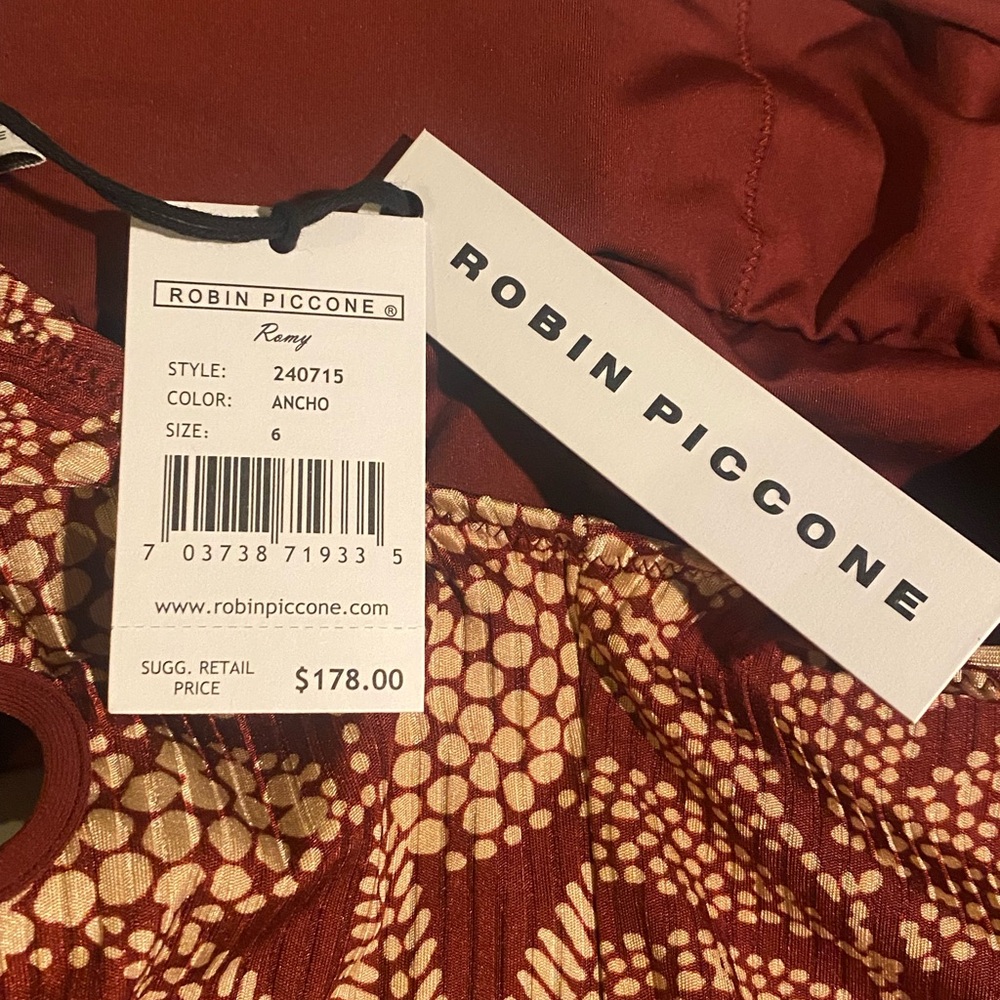 Robin Piccone printed one piece. NWT - Picture 7 of 9